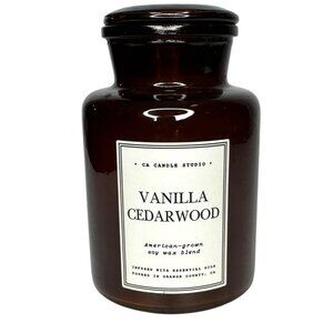 Leoben Co Vanilla Cedarwood American-Grown Soy Wax Blend Candle, 9 Oz/255 g